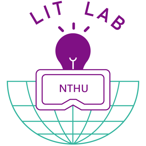 Logo of the Learning and Immersive Technology (LIT) Lab at NTHU, featuring a lightbulb and a VR headset.